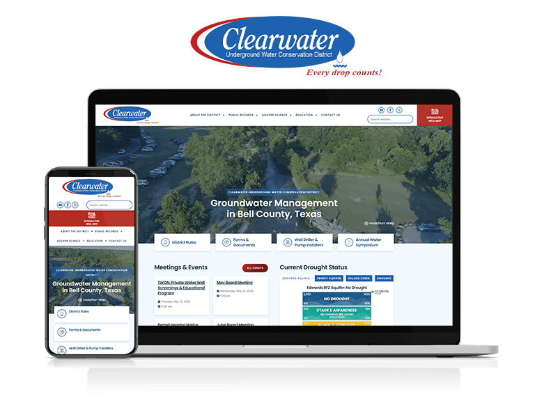 CUWCD website mockup